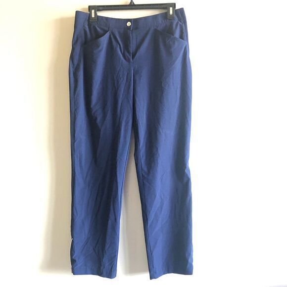 Zenergy by Chico's NEEMA SLIM ZIP ANKLE PANTS Blue Womens Size 0 US Size‎ S 4 - Picture 1 of 13